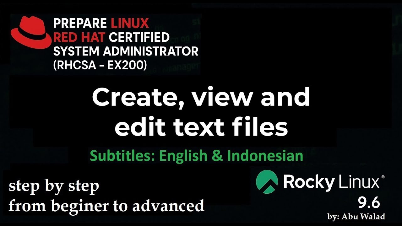 Create, View & Edit Text Files in Linux | RH124 | RHCSA EX200 - YouTube