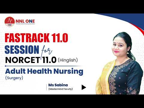 AHN Surgery Fastrack 11.0 Hinglish Session by Ms Sabina | NNL ONE