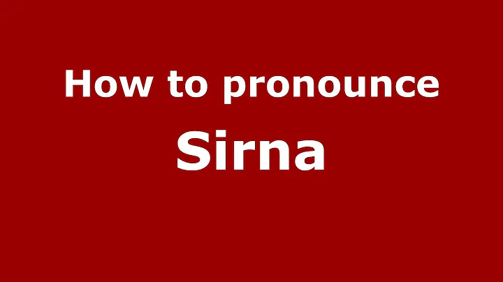 How to pronounce Sirna (Italian/Italy) - Pronounce...
