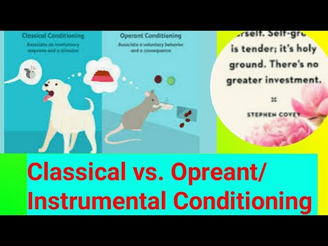 conditioning operant instrumental vs classical