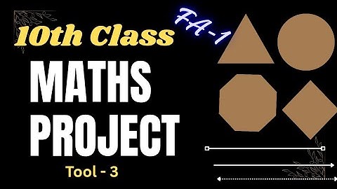 TOOL-3 💯MATHS FA-1 Project -10th Class 💯SAMP-1 MATHS Project (New) | 10th-💯MATHS FA-1 PROJECT WORK📑👍