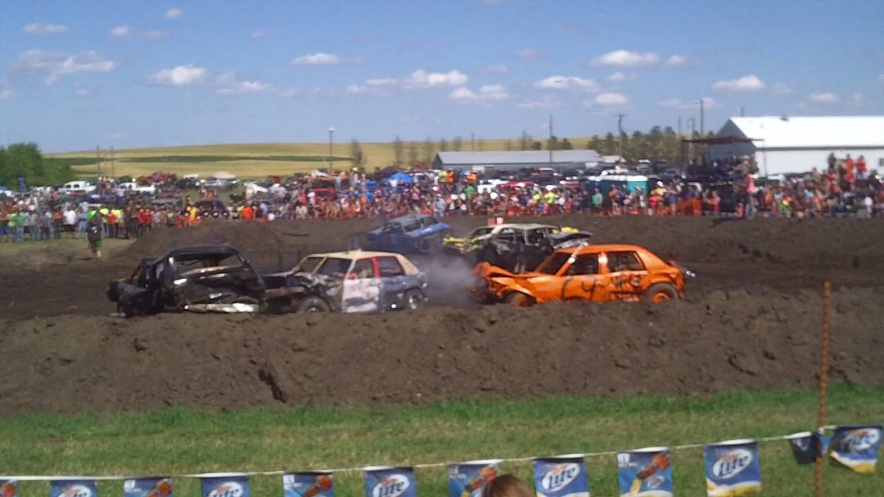 2016 New Salem, ND Demolition DerbyChain and Bang Heat 1 YouTube