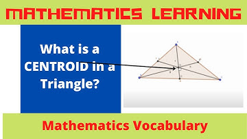 GeoGebra Demonstration| What is Centroid in a triangle? | Maths Vocabulary