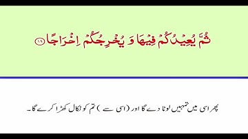 Surah Nuh(71) سورة نوح with Urdu and Hindi translation