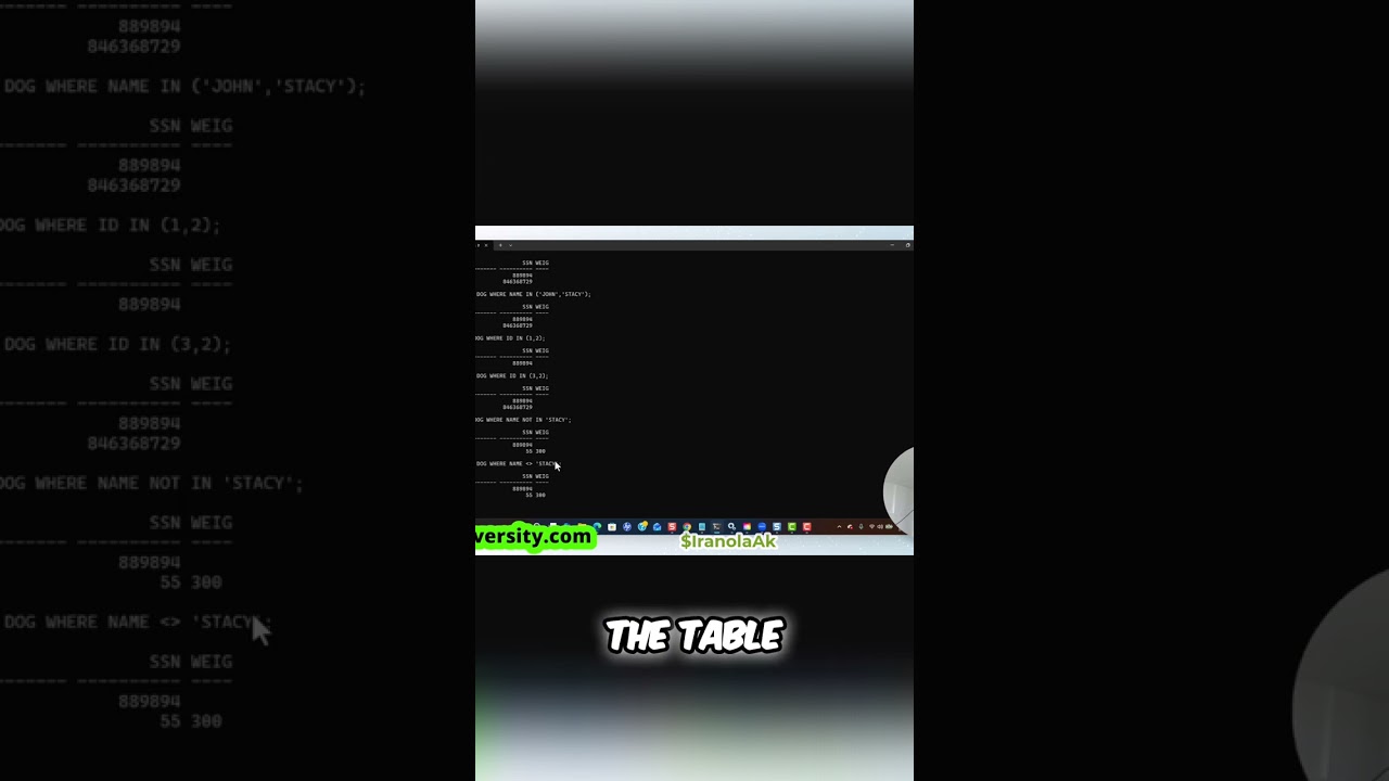 SELECT * FROM SQL: The Ultimate Table Explorer Guide #shorts 