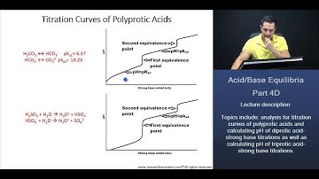 PCAT: Titration Curve of Polyprotic Acids (pH = pKa, Equivalence Points)