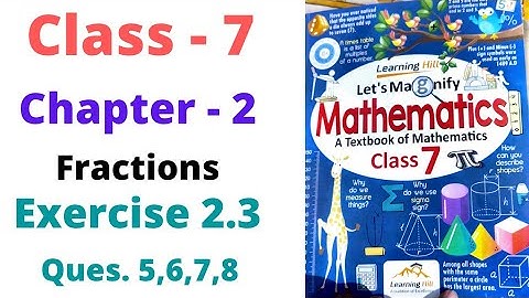 Class - 7 || Ex 2.3 || Ques. 5,6,7,8  | Let
