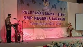 Top Ten peraih nilai  tertinggi  pada kelulusan 2023 SMPN 8 Tarakan