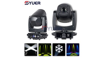 YUER™️ 150W LED Spot Pattern Moving Head Lighting 18/13/11 DMX Channel 3in1 Funtion Zoom Beam Lights