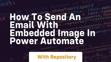 How to send an email with embedded image in power automate