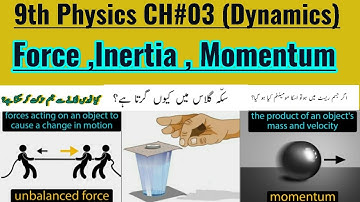 Matric  part 1 Physics, Force, Inertia, Momentum - Physics Ch 3 Dynamics - 9th Class