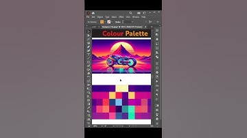 How to Create Auto Color Palette in Adobe Illustrator #shorts