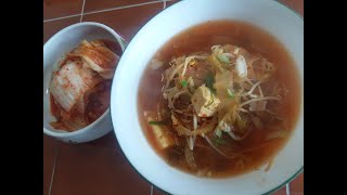 신김치 콩나물국 Old(sour) Kimchi Bean sprouts soup