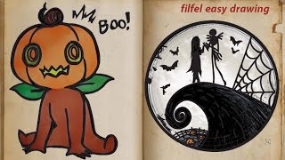 easy drawing | Pencil drawing | Halloween drawing | رسم هالوين