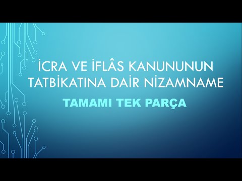 İcra ve İflâs Kanununun Tatbikatına Dair Nizamname - İcra Müdürlüğü Sınavı özel (2023)