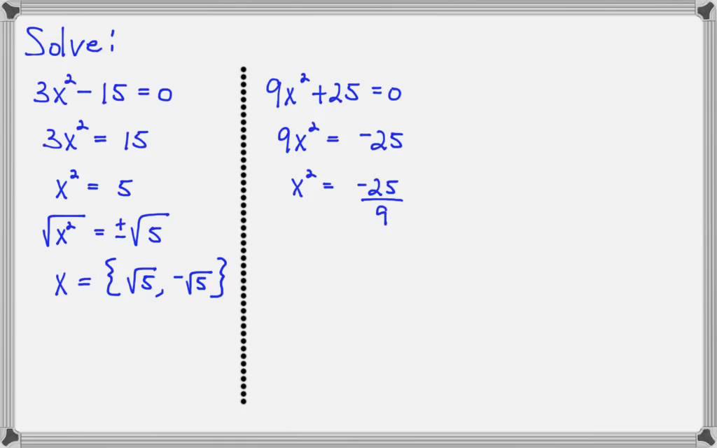 Solve quadratic equations by square root property - YouTube