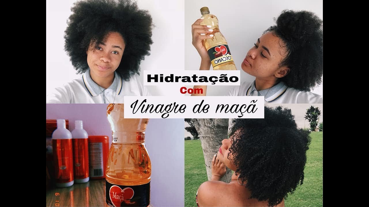 HIDRATAÇÃO COM VINAGRE DE MAÇÃ PARA CABELOS CRESPOS|| POR DD - YouTube
