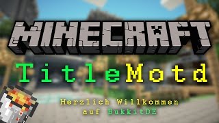 TitleMotd | Spigot / Bukkit Plugin Tutorial | HD