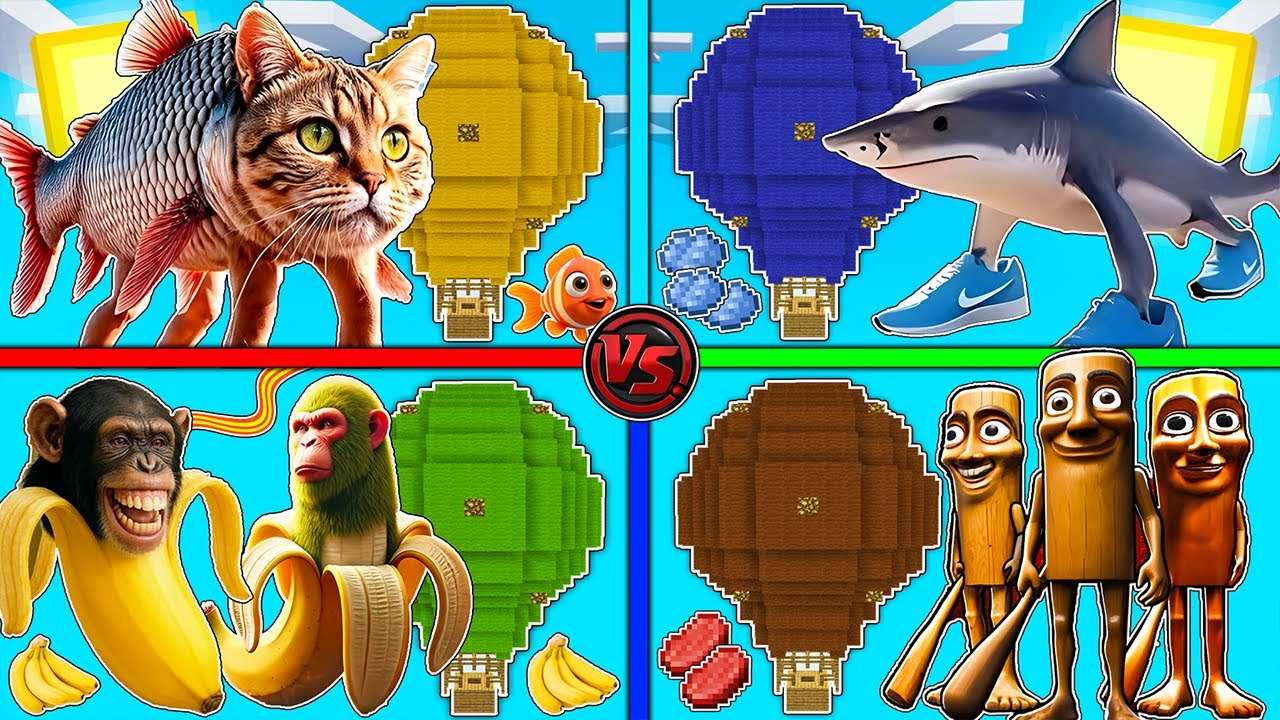 فلم ماين كرافت : كوكب منطاد تونج تونج ساهور ضد تريبا تروبي ضد ترالا ليلو ترالالا ضد شامبانزني !!؟ 🔥😱
