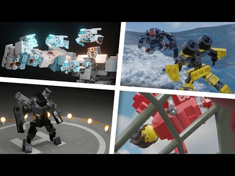 [LEGO Brick mini Robot Film] Сборник мультфильмов MOC «Трансформеры и комбайнеры» 17