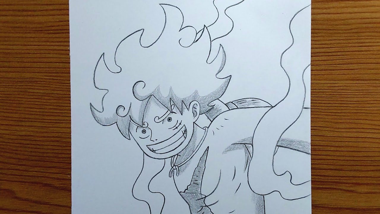 Как нарисовать Монки Д. Луффи из Gear 5 Transformation || Легкий рисунок аниме