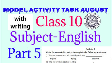 Model activity task class 10 english part 5 | Model activity task class 10|Class 10 part 5 New video