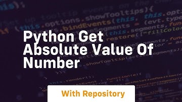 python get absolute value of number