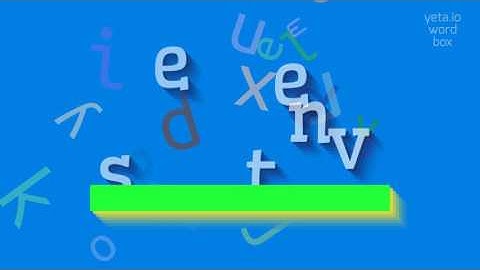 How to say "setenv"! (High Quality Voices)