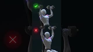 Shoulder Press Correct Form vs Wrong Form