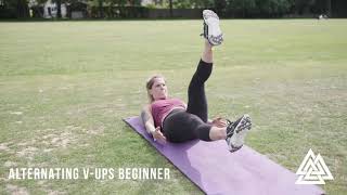 ALTERNATING V-UPS BEGINNER