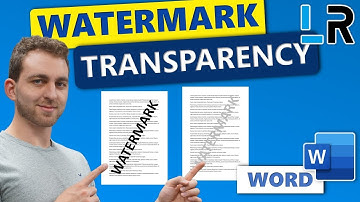 How to Change the TRANSPARENCY of a Watermark in Word
