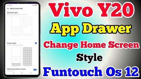 How To App Drawer Setting On Vivo Y20 || Vivo Y20 Change Home Screen Style || Vivo Y20 App Drawer