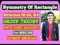 Symmetry Of Rectangle || Structure Of D2,K4 For MSC/BS By MATH POINT ACADEMY