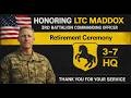 Thank you to LTC Maddox