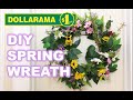 DIY spring wreath Dollarama tutorial