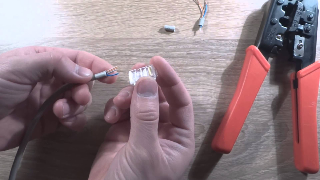 как подключить интернет-кабель к обжимной вилке