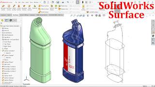 SolidWorks Surface-Angle Neck Bottle
