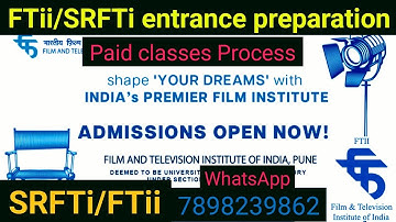 FTii/SRFTi entrance exam application form 2025 | how to prepare for SRFTi | PANKAJ MEENA {PK}