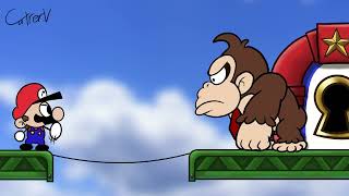 'Take one step on that rope and I'll cut it!' Mario vs DonkeyKong