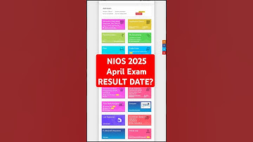 NIOS RESULT OUT 2025 DATE | NIOS APRIL EXAM UPDATE | kriscapeducation | #shorts #result#nios#result