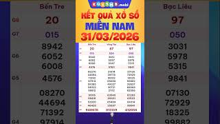 Southern Vietnam Lottery Results March 31, 2026 - Southern Vietnam Lottery - XSMN Tuesday - xosom...
