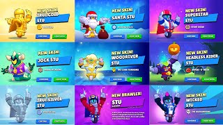 ALL STU Skins UNLOCKED! 🔥 Animation   Gameplay | Brawl Stars