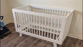 Babyletto Hudson 3 in 1 Convertible Crib with Toddler Bed Conversion Kit Unboxing, Setup and Initial