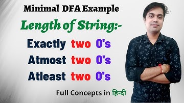 Minimal DFA | Length of String | Exactly two 