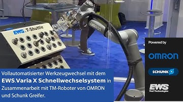 Vollautomatisierter Werkzeugwechsel mit dem 𝗘𝗪𝗦.𝗩𝗮𝗿𝗶𝗮 𝗫 𝗦𝗰𝗵𝗻𝗲𝗹𝗹𝘄𝗲𝗰𝗵𝘀𝗲𝗹𝘀𝘆𝘀𝘁𝗲𝗺 und TM-Roboter