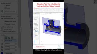 Modeling Pipe Tee in Solidworks | Pipe Fitting Tutorial Solidworks #pipeteesolidworks #CADable