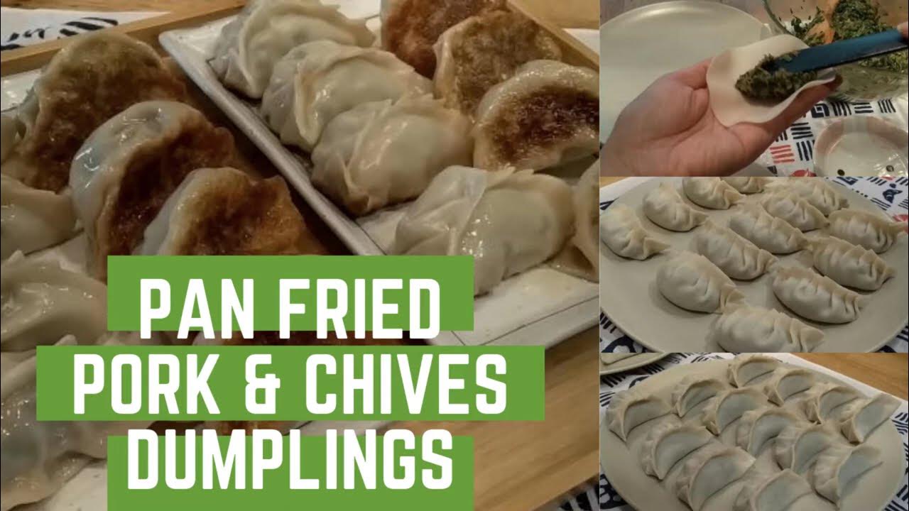Pan fried pork and chives dumplings Gyoza YouTube