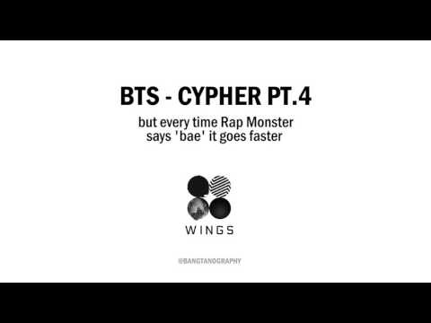 bts cypher 4 but every time rap monster says bae it goes faster