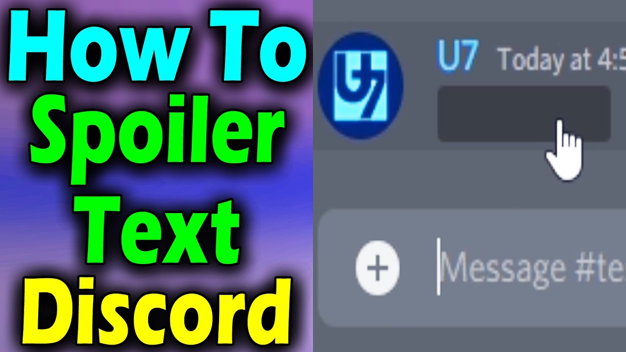 How To Spoiler Text Discord - YouTube