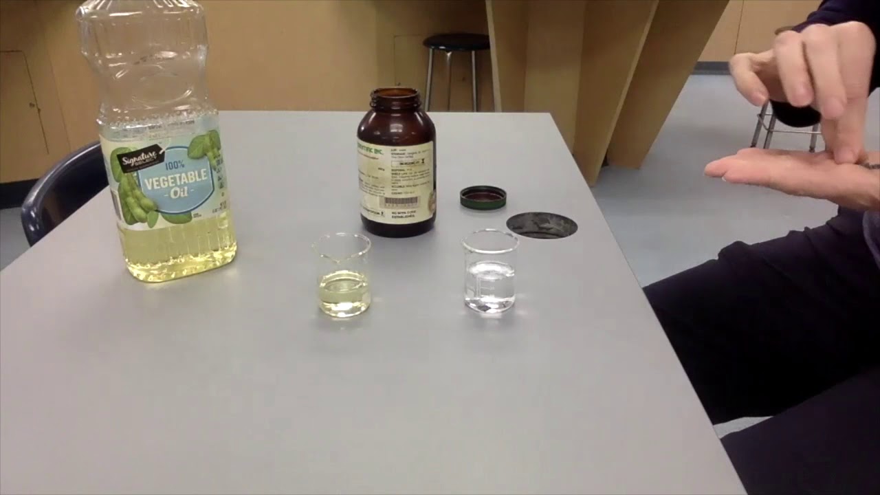 Solubility oil, water, and iodine YouTube